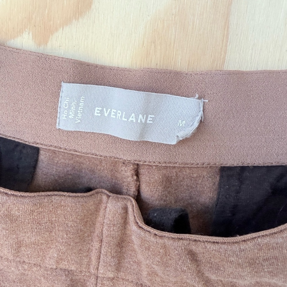 Everlane Women’s Brown Cropped Pants Size M | Ankle Length Pull-On Trousers - Picture 3 of 10